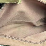 Salvatore Ferragamo Black Rabbit Fur Leather Trim Shoulder Bag