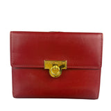 Givenchy Vintage Red Leather Trifold Wallet