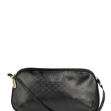 Gucci Vintage Micro GG Black Leather Shoulder Bag