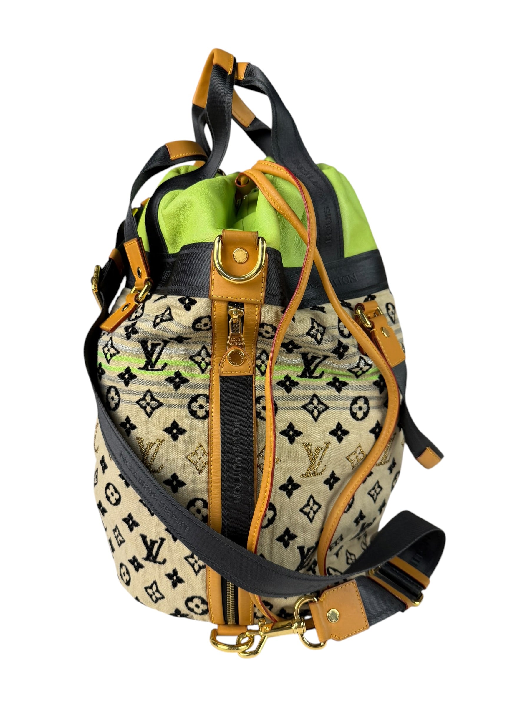 Louis Vuitton Limited Edition Leather Trim Monogram Cheche Gypsy PM