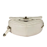 Chanel CC In Love White Quilted Leather Heart Bag 2022