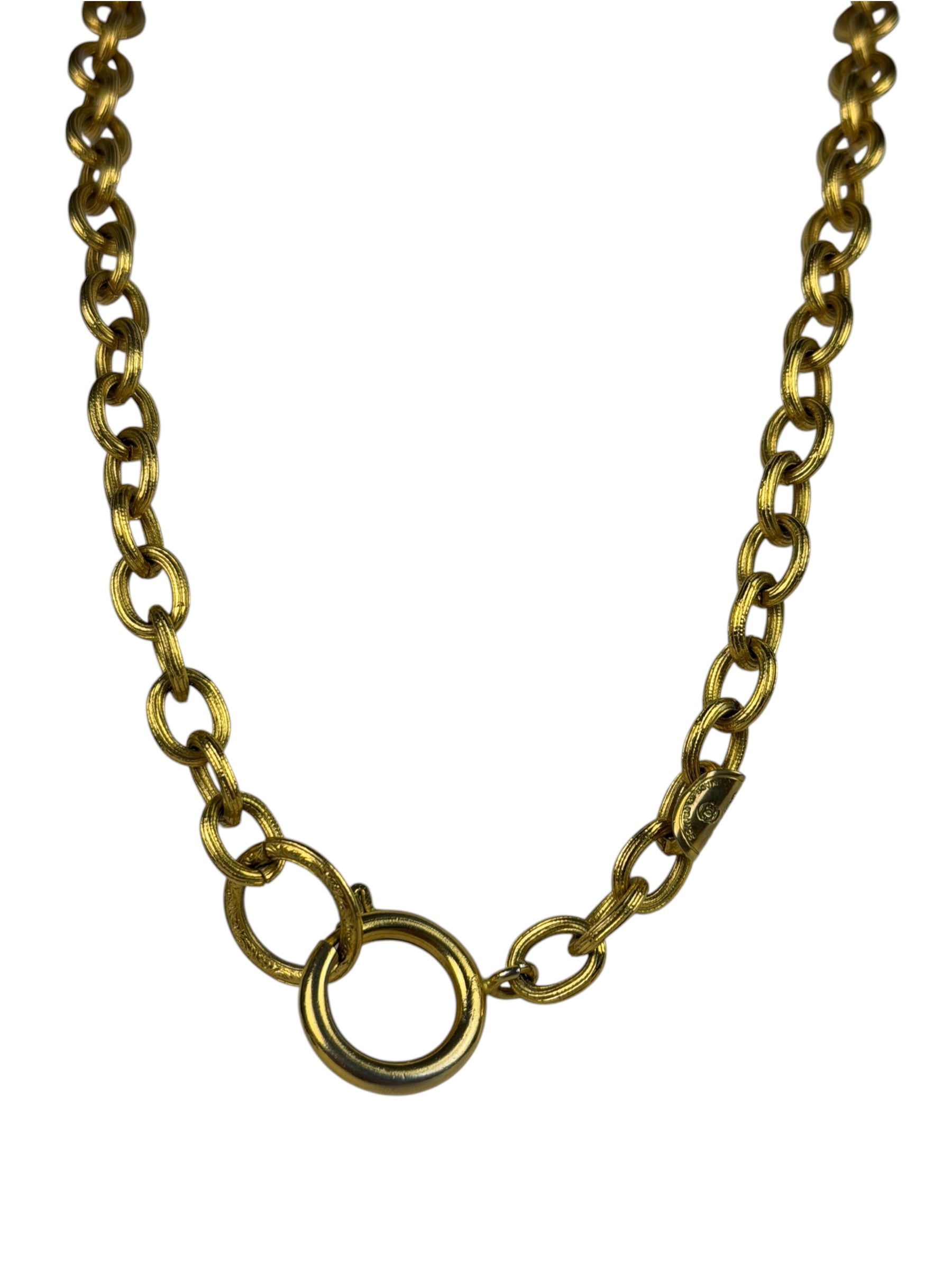 Chanel CC/Lion Logo Chain Pendant Necklace