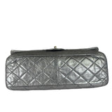 Chanel Metallic Silver Quilted Leather 2.55 Reissue Double Flap Bag 2008