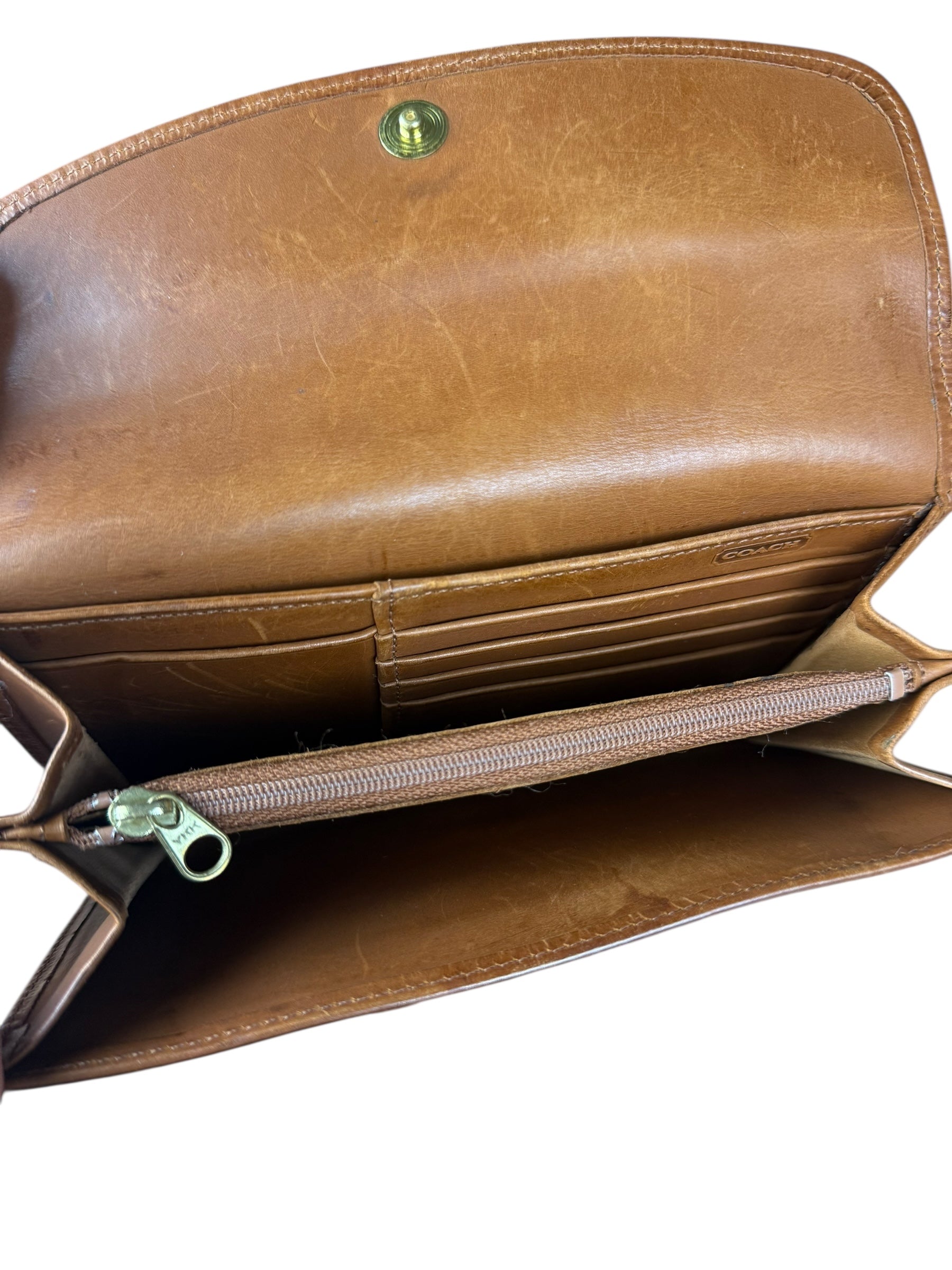 Coach Vintage Brown Leather Long Wallet