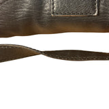 Fendi Vintage Black Leather Double Flap Baguette