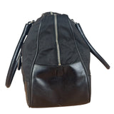 Prada Black Leather Tessuto Nylon Bowler Bag