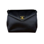 Chanel Vintage Black Mini Satin Flap Braided Shoulder Bag