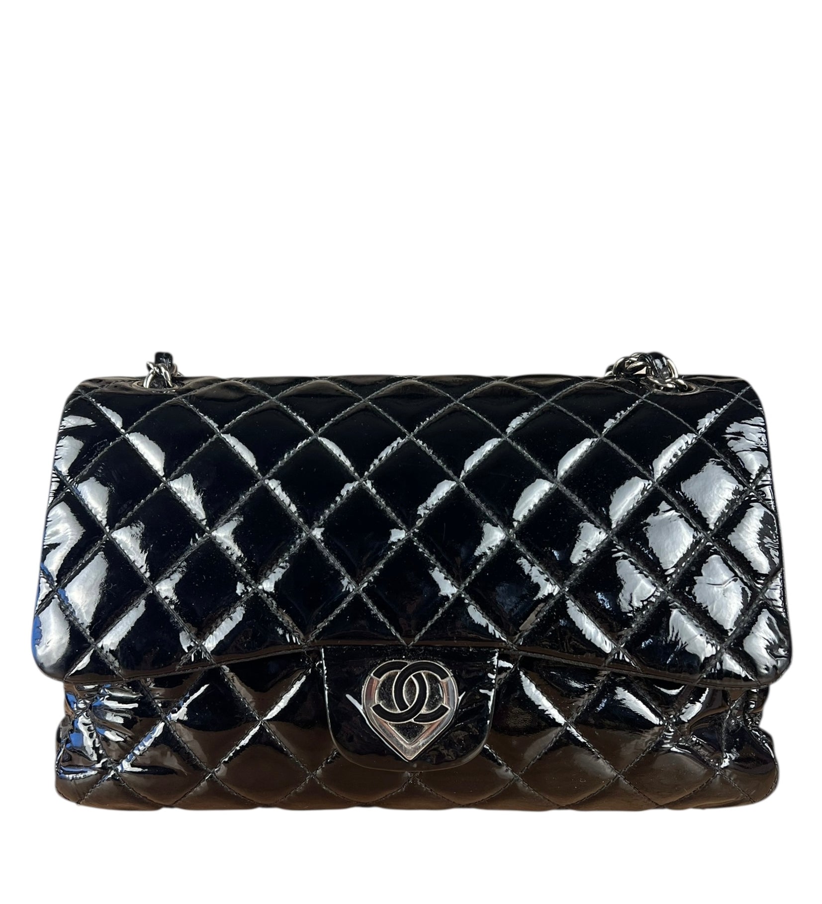 Chanel Black Patent Leather Classic Flap Bag ('08-'09)