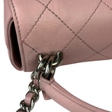 Chanel Pink Stitch Quilt Ring My Bag 2Way Flap 2017