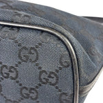 Gucci Black Canvas GG Print Mini Boat Pochette