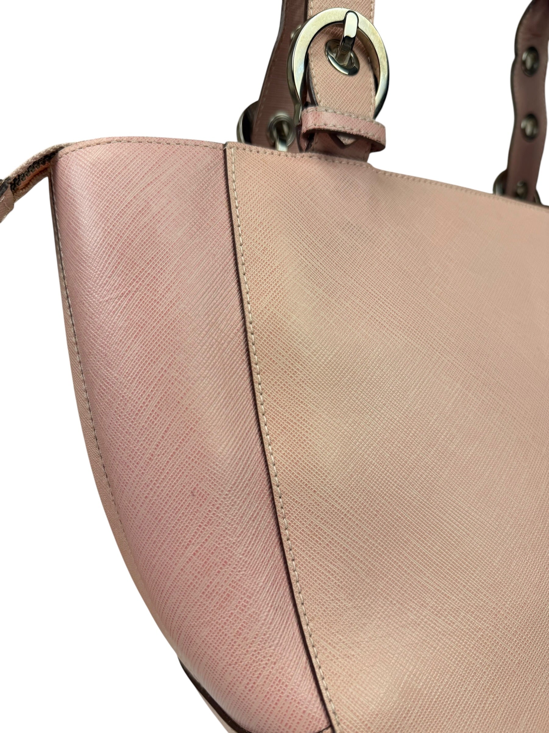 Salvatore Ferragamo Pink Saffiano Leather Shoulder Bag