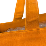 Chanel Vintage Orange Caviar Leather Tote 1989