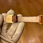Cartier Tank Cream Roman Dial Brown Strap