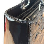 Christian Dior Black Cannage Quilted Leather Medium Lady Dior Handbag