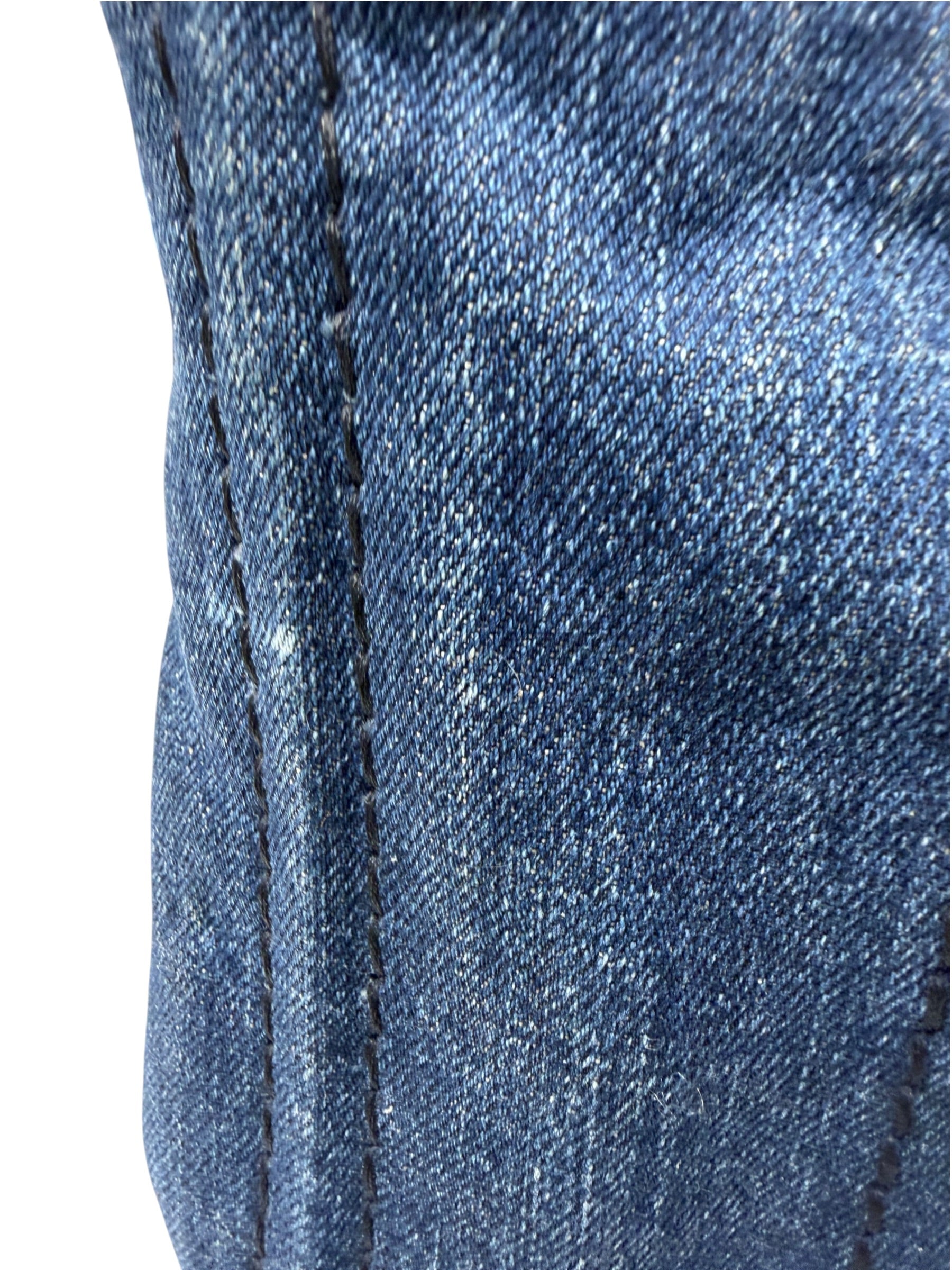 Prada Blue Denim Canapa Logo Tote Bag