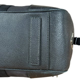 Prada Vintage Black Canvas Leather Trim Bowler Shoulder Bag