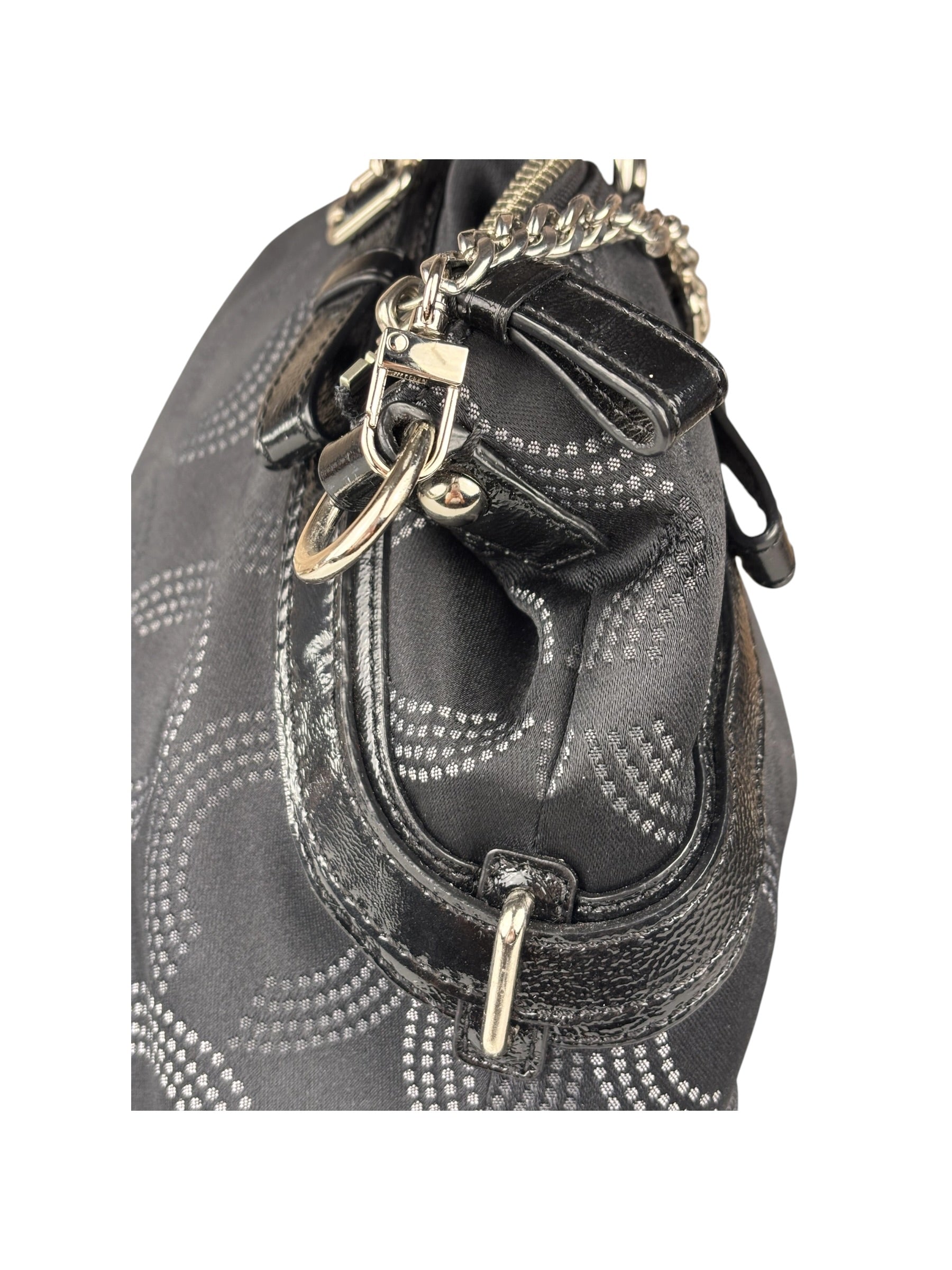 Coach Vinatge Madison Dotted Op Art Sophia Satchel Two-Way Bag
