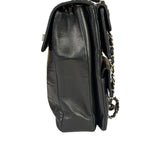 Chanel Black Lambskin Chocolate Bar Quilted Chain Shoulder Bag 2000