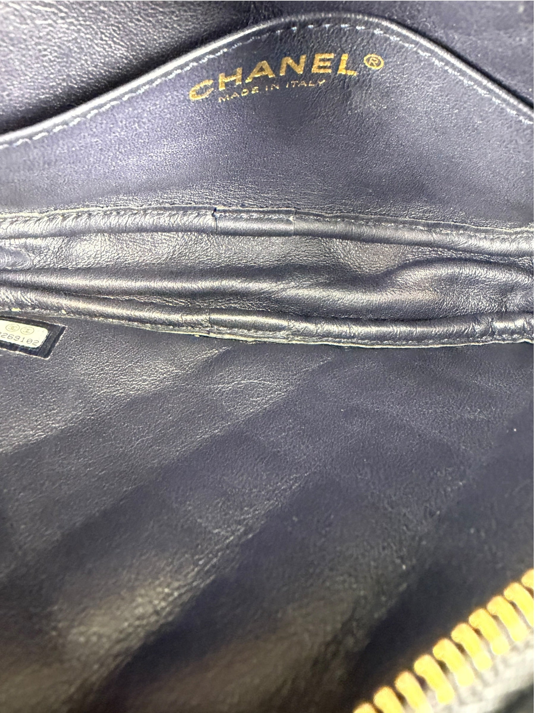Chanel Navy Quilted Lambskin Small Camera Bag 2019