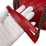 Chanel Striking Red Quilted Rocks Small Flap Bag 2014