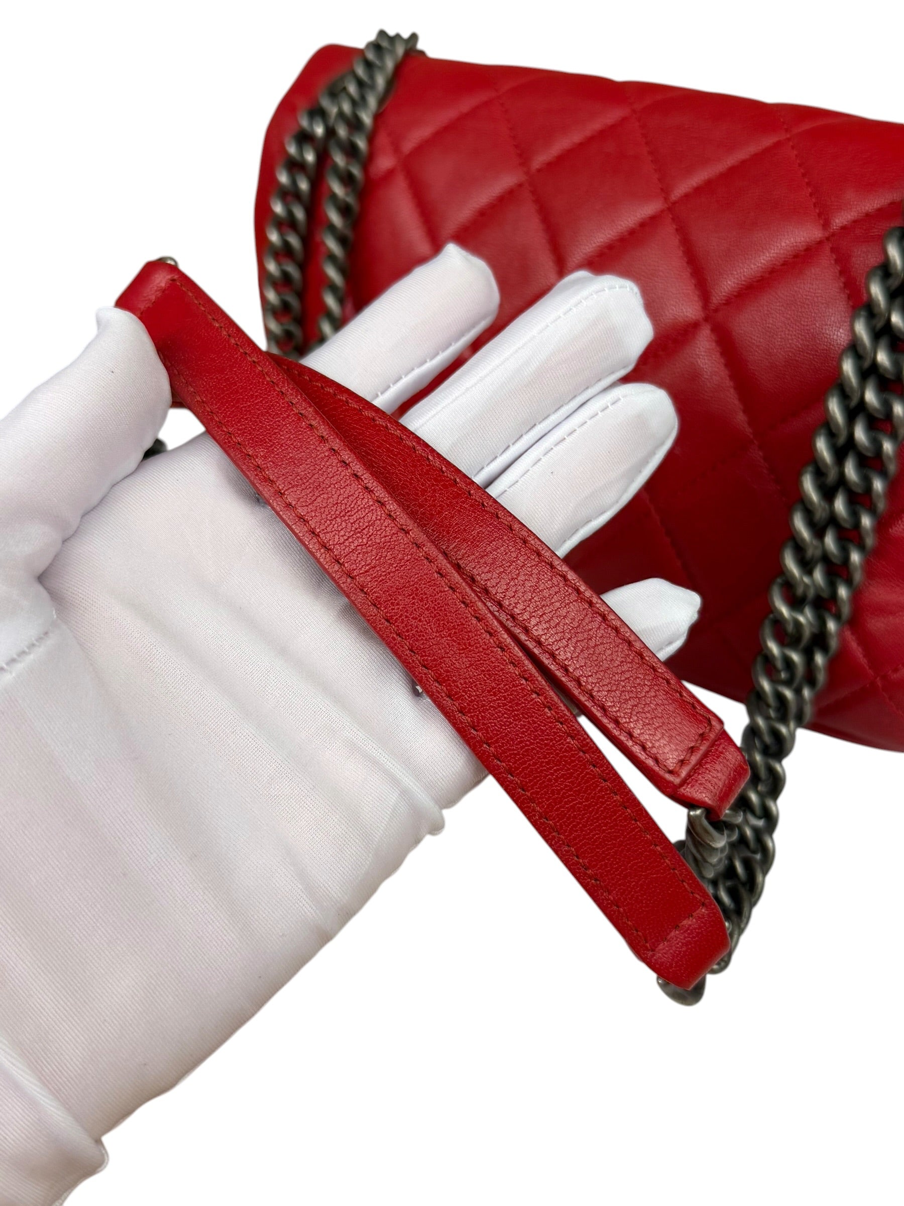 Chanel Striking Red Quilted Rocks Small Flap Bag 2014