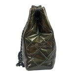 Chanel Green Quilted Patent Leather Reissue XL Tote 2011