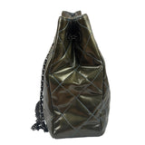 Chanel Green Quilted Patent Leather Reissue XL Tote 2011