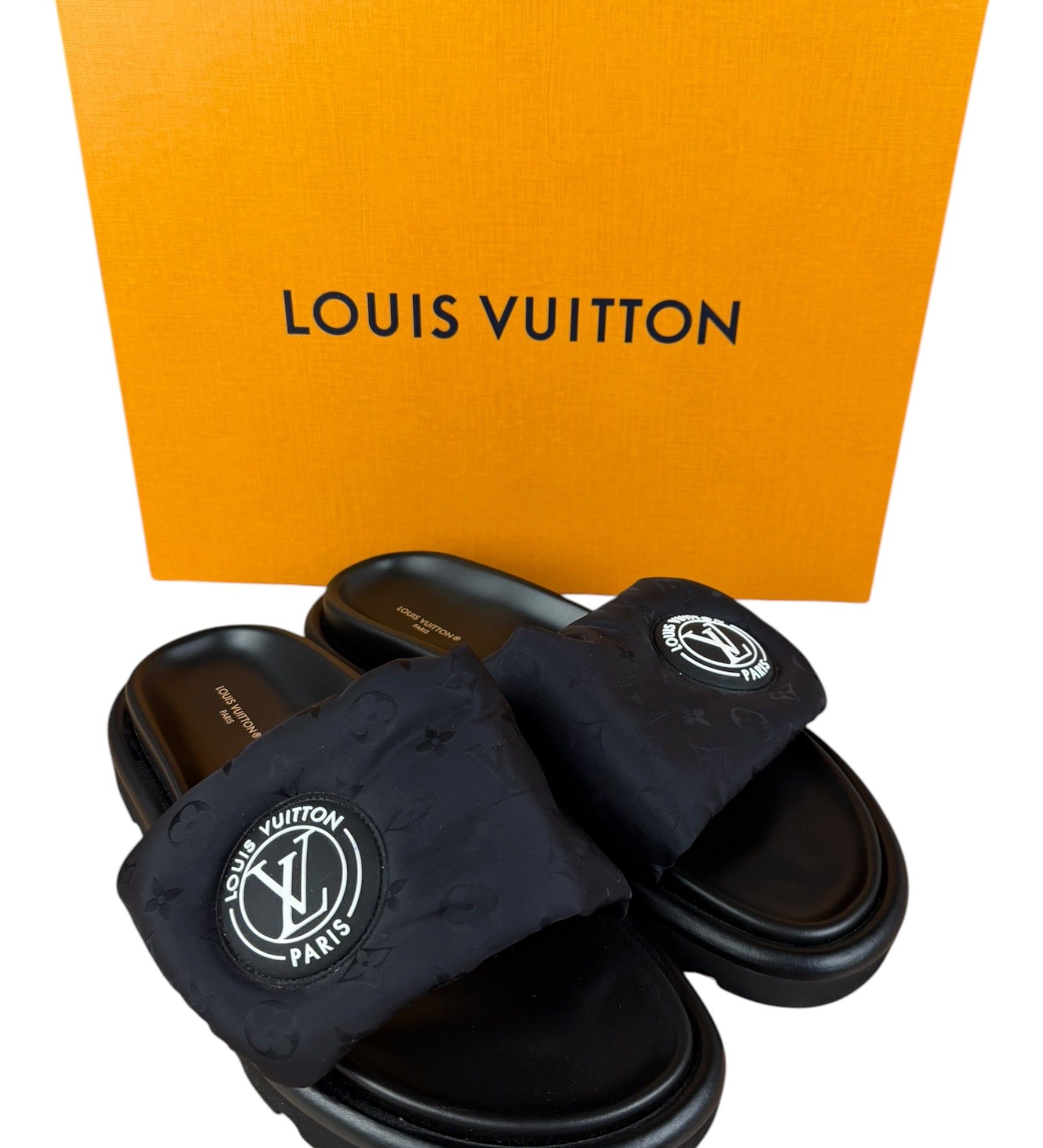 Louis Vuitton Black Pool Pillow Comfort Mules