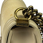 Chanel Beige Leather Boy Stingray Flap Bag 2013