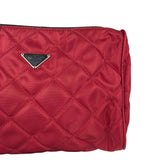 Prada Vintage Red Quilted Nylon Pouch MV599