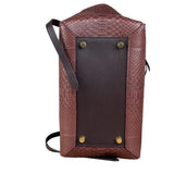 Celine Maroon Python Embossed Trapeze Bag