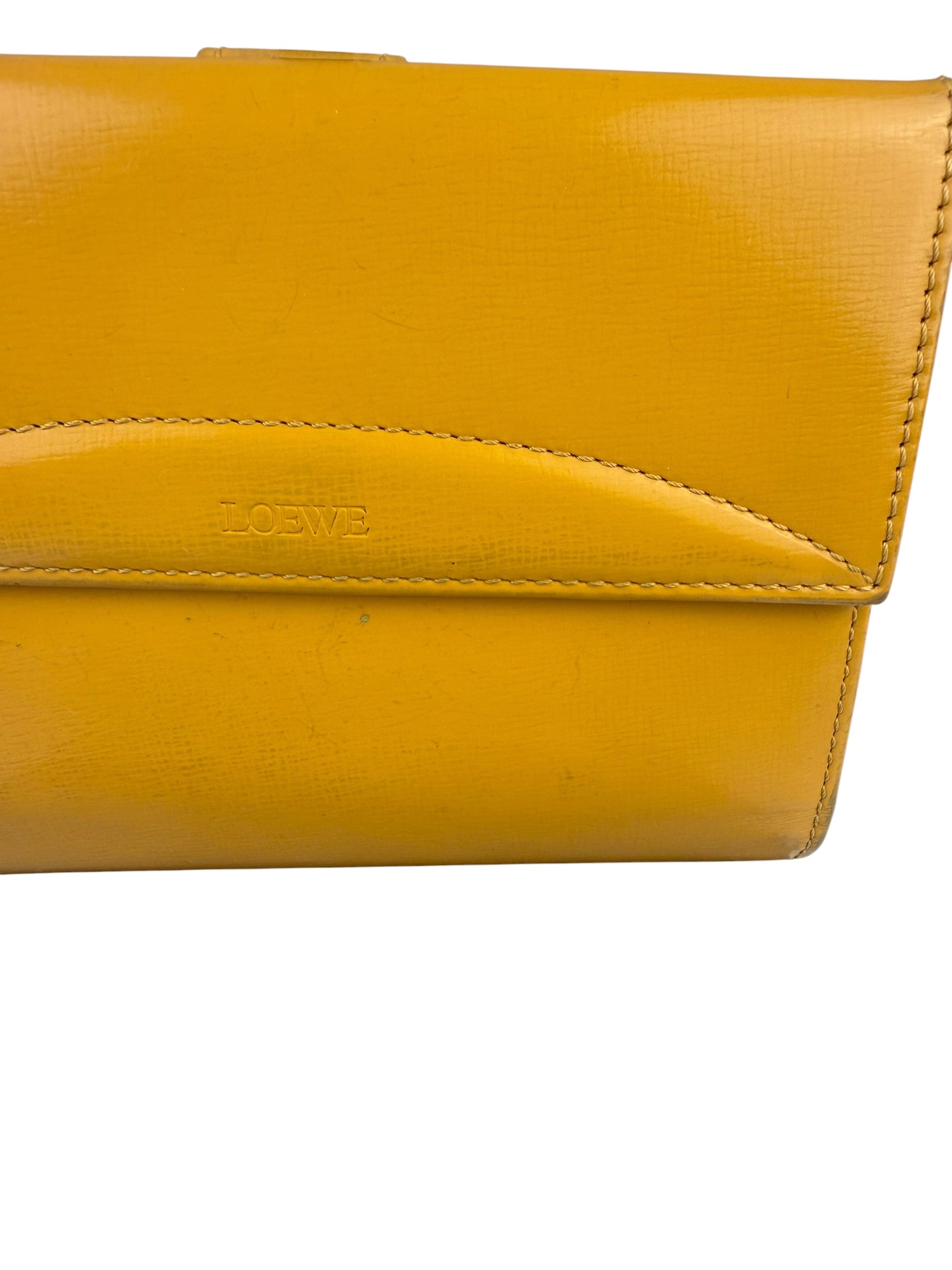 Loewe Vintage Yellow Leather Bifold Wallet