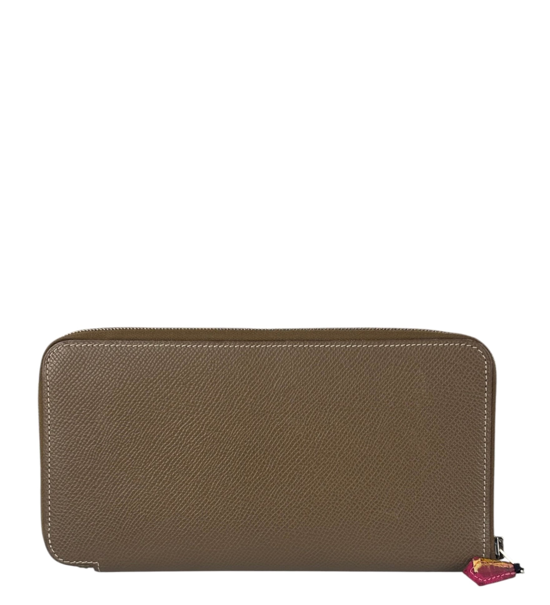 Hermes Taupe Epsom Leather Silk'In Long Wallet 2009