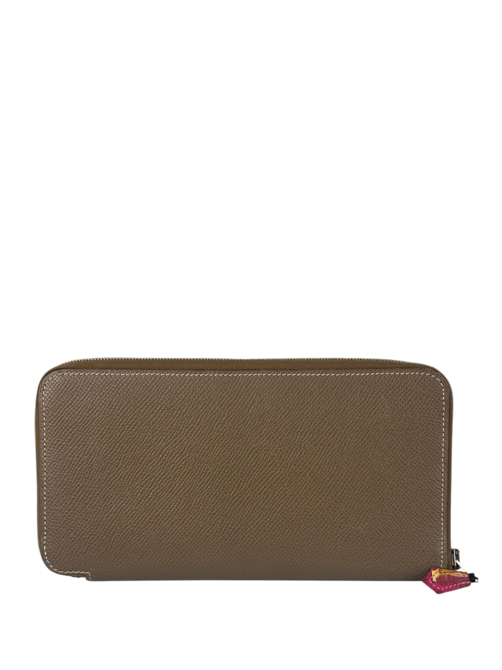 Hermes Taupe Epsom Leather Silk'In Long Wallet 2009