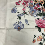 Christian Dior Pink/Grey Silk Floral Scarf