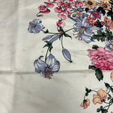 Christian Dior Pink/Grey Silk Floral Scarf