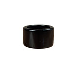 Chanel Vintage Black Resin CC Logo Band Ring