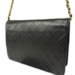 Chanel Balck Quilted Lambskin Square Flap 1991