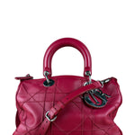Christian Dior Red Granville Cannage 2Way Handbag