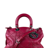 Christian Dior Red Granville Cannage 2Way Handbag