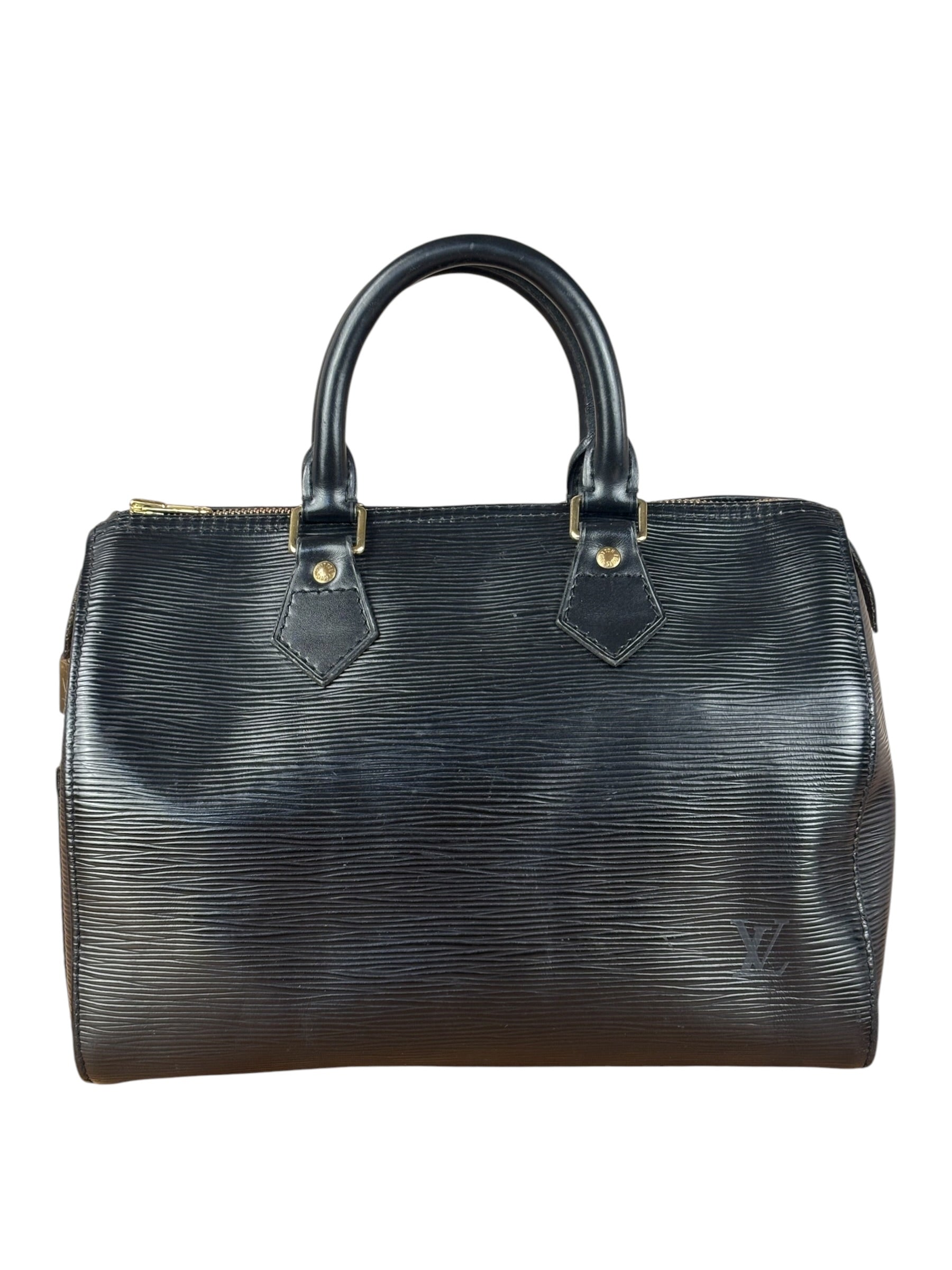 Louis Vuitton Vintage Black Epi Leather Speedy Hand Bag 25