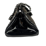 Chanel Black Patent Quilted Leather Just Mademoiselle Bowling Bag 2012
