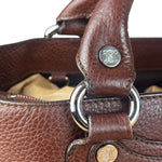 Celine Brown Pebbled Leather Boogie Handbag