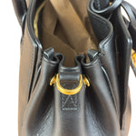 Balenciaga Black Leather Mini Bel Air Carry All Two-Way Bag