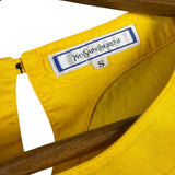 Yves Saint Laurent Padded Short Sleeve Yellow Top