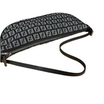 Fendi FF Black Canvas Boat Pochette