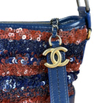 Chanel Gabrielle Small Sequin Hobo Bag Navy 2018