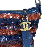 Chanel Gabrielle Small Sequin Hobo Bag Navy 2018