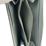 Celine Grey Leather Long Zip Around Wallet