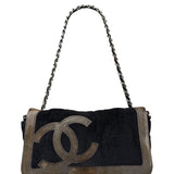 Chanel Sport Line Terrycloth Black Flap Bag 2008